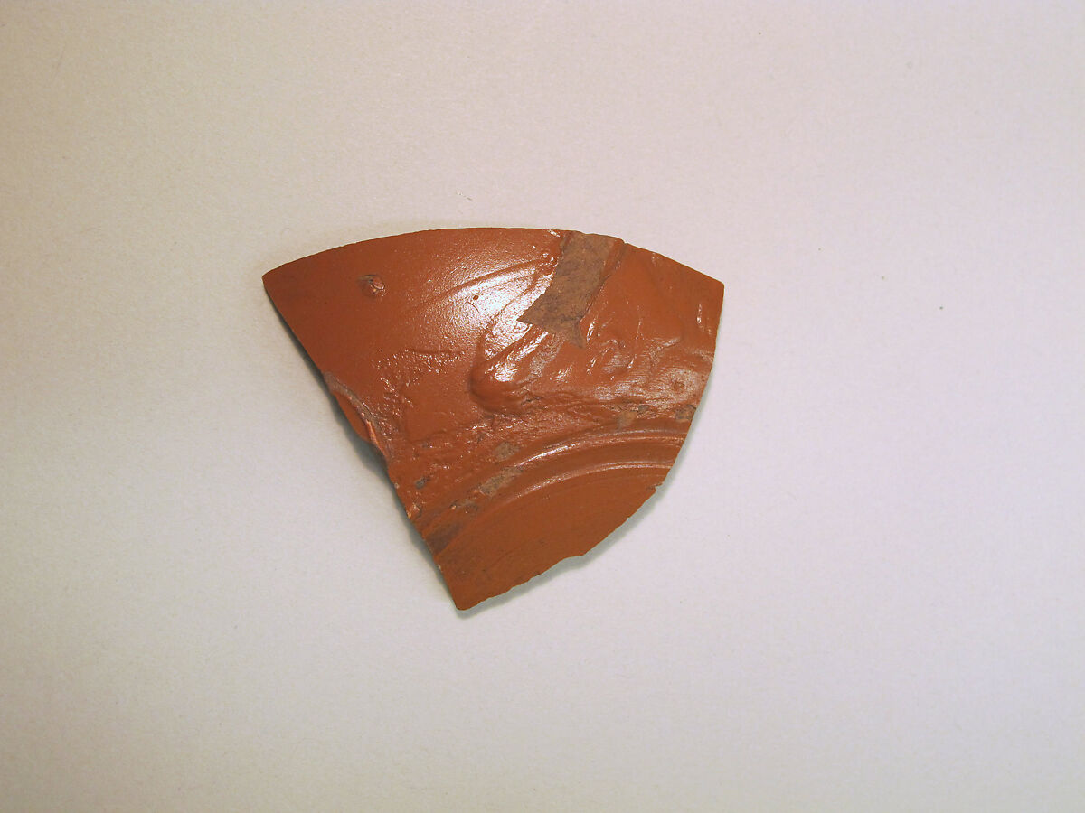 Vase fragment, Terracotta, Roman 