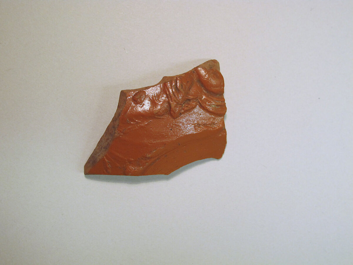 Vase fragment, Terracotta, Roman 