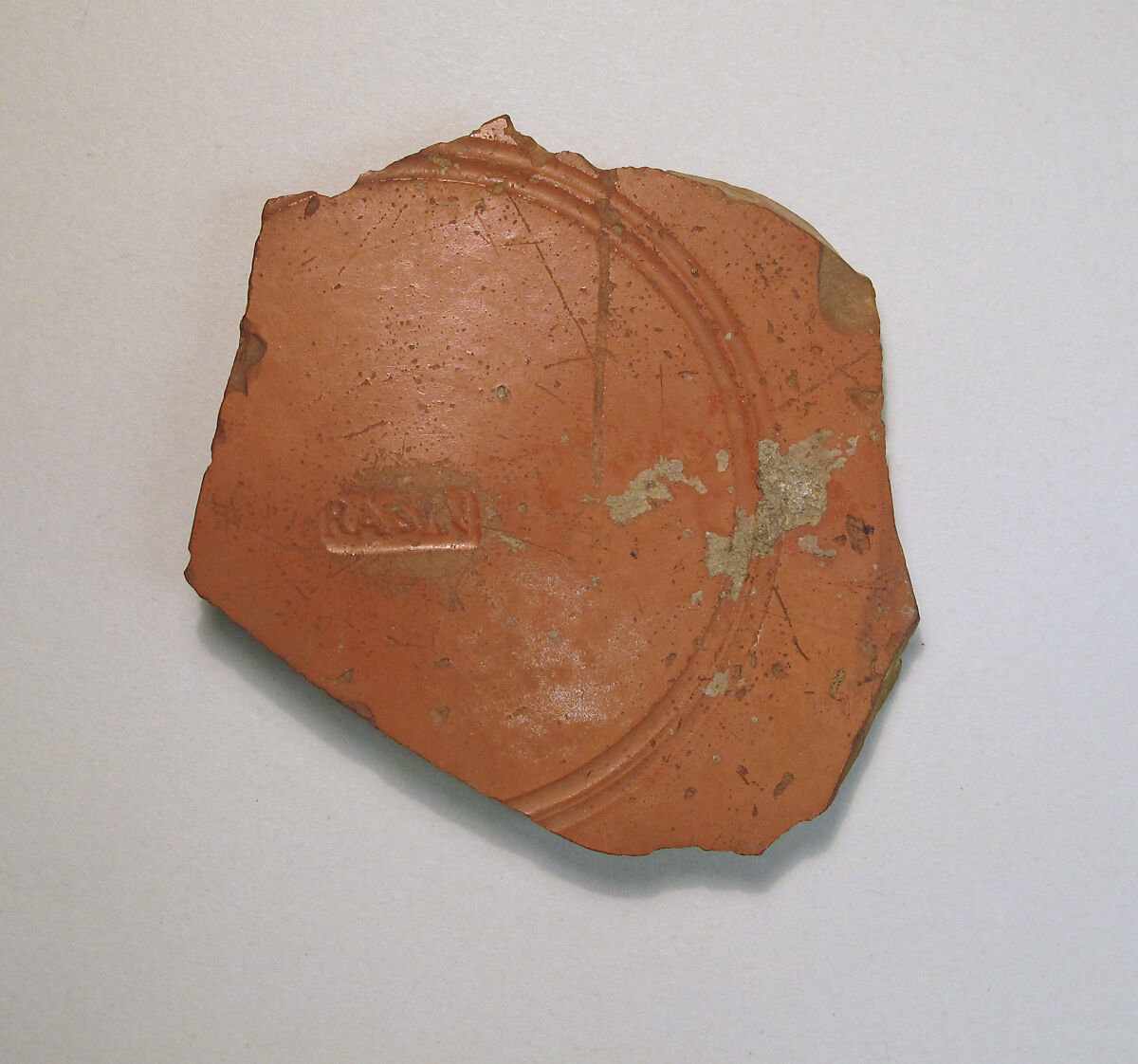 Vase fragment, Terracotta, Roman, Gaul 