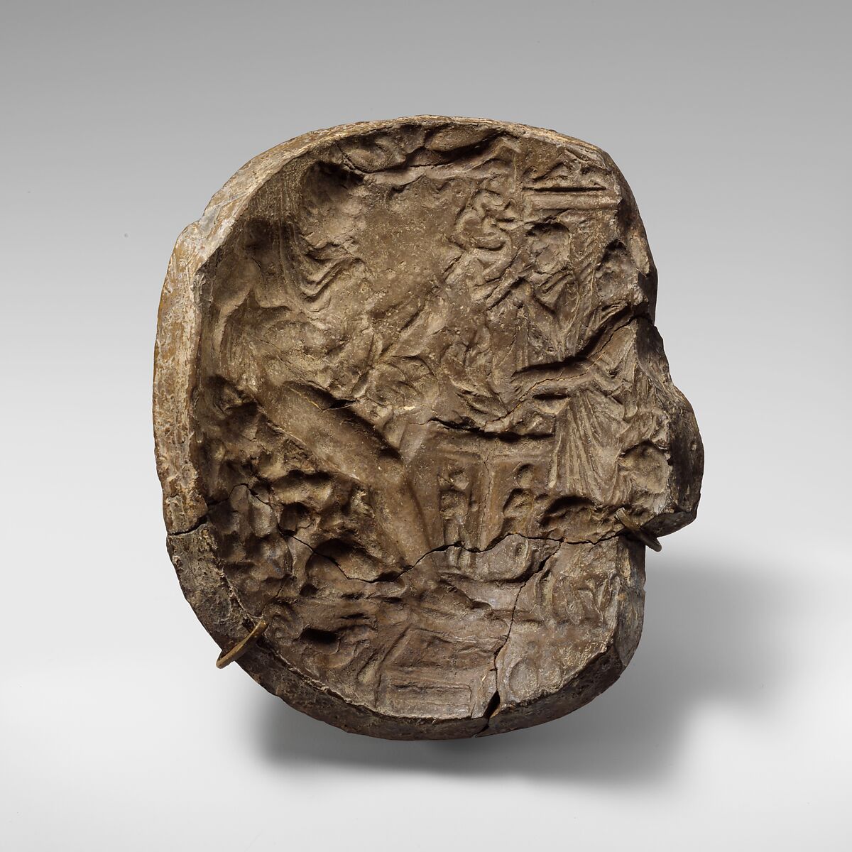 Terracotta mold for a relief applique, Terracotta, Roman, Gallic