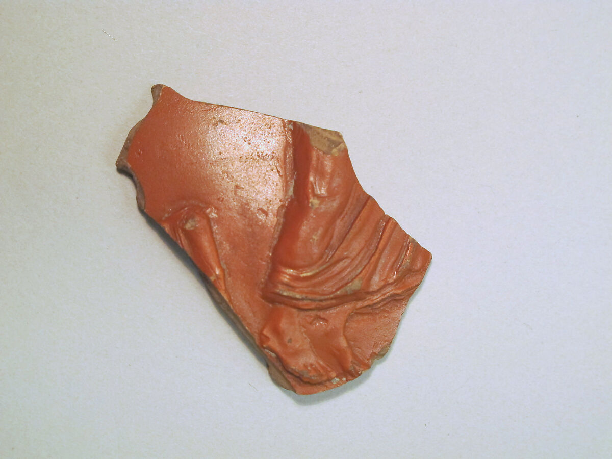 Vase fragment, Terracotta, Roman 