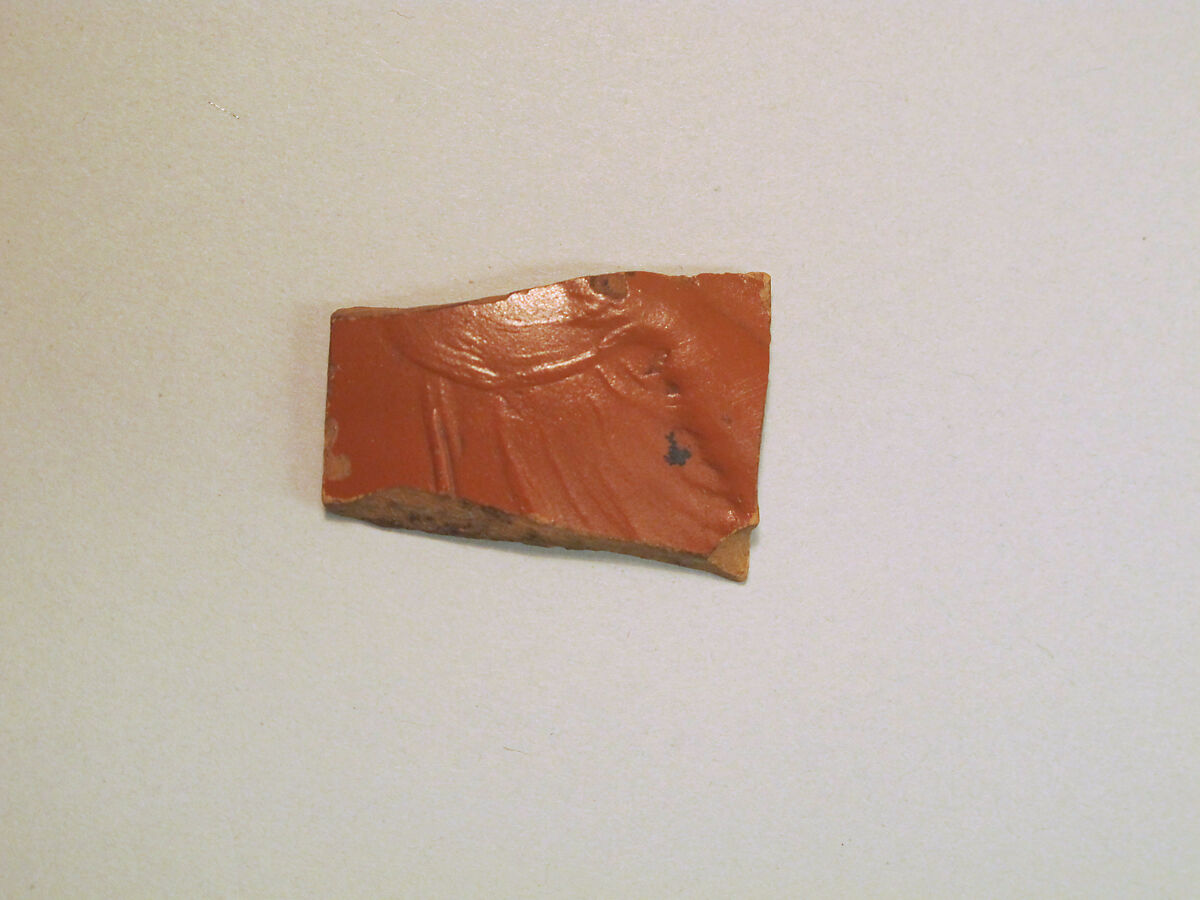 Vase fragment, Terracotta, Roman 