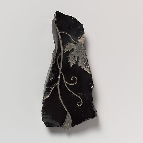 Obsidian revetment slab fragment