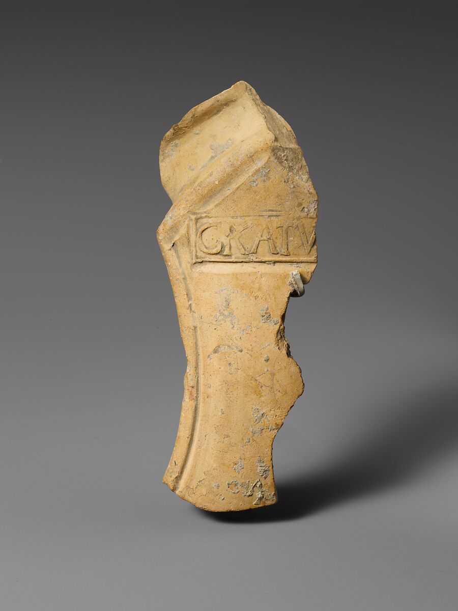 Terracotta mortarium fragment, Terracotta, Roman 