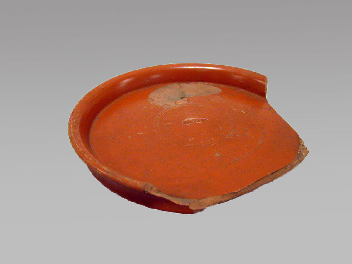 Vase fragment, Terracotta, Roman, Gaul 