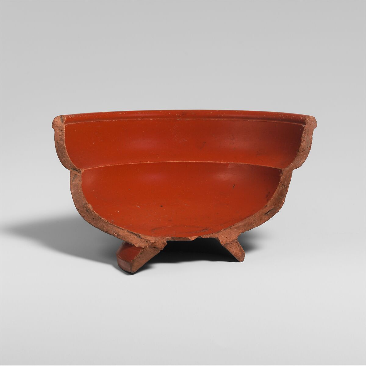 Fragmentary terracotta bowl, Terracotta, Roman 