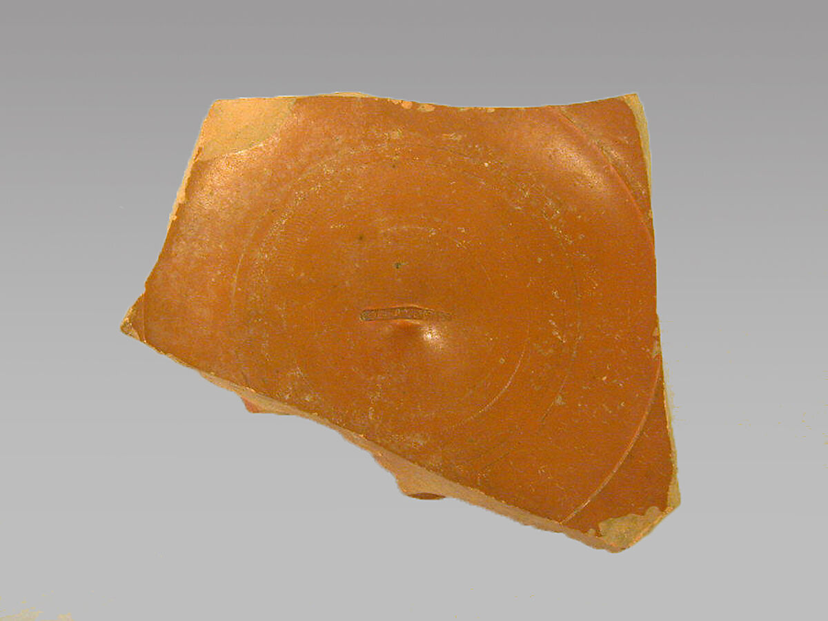 Vase fragment, Terracotta, Roman, Gaul 