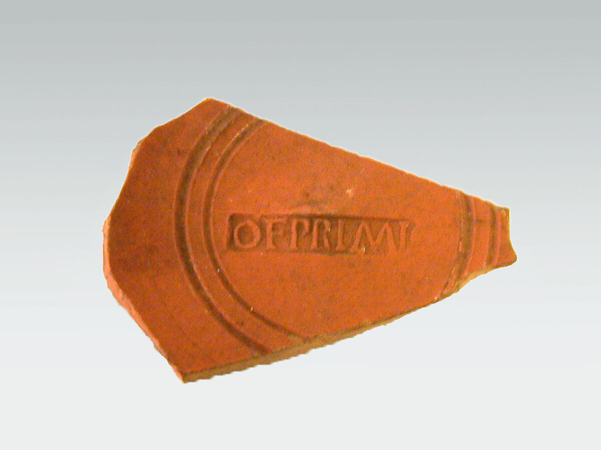 Vase fragment, Terracotta, Roman, Gaul 