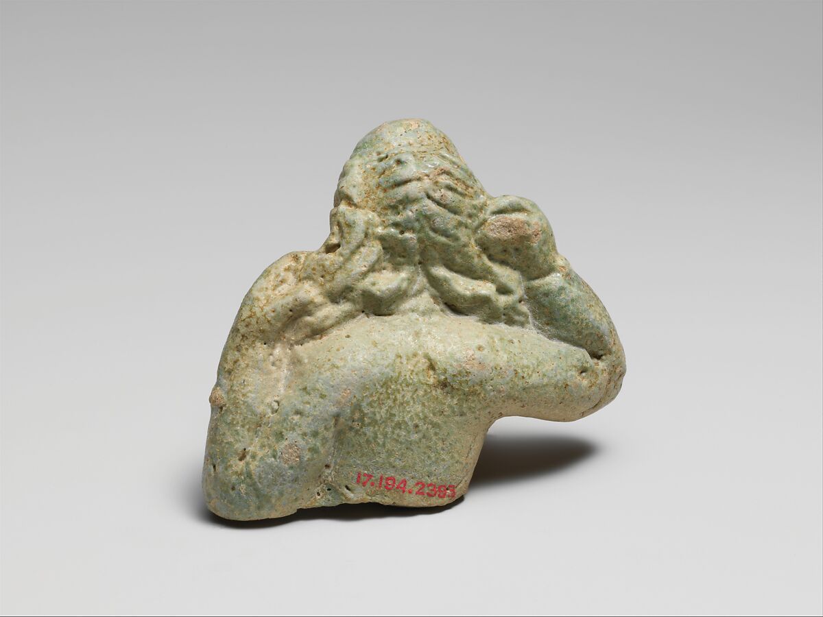 Fragmentary faience statuette of Aphrodite, Faience, Egyptian, Ptolemaic