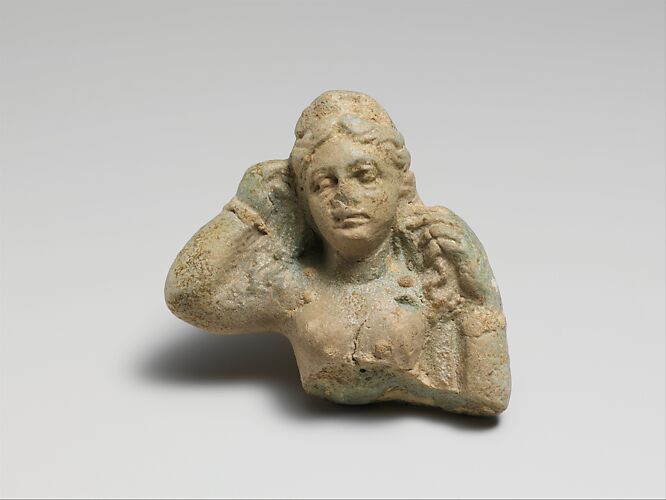 Fragmentary faience statuette of Aphrodite