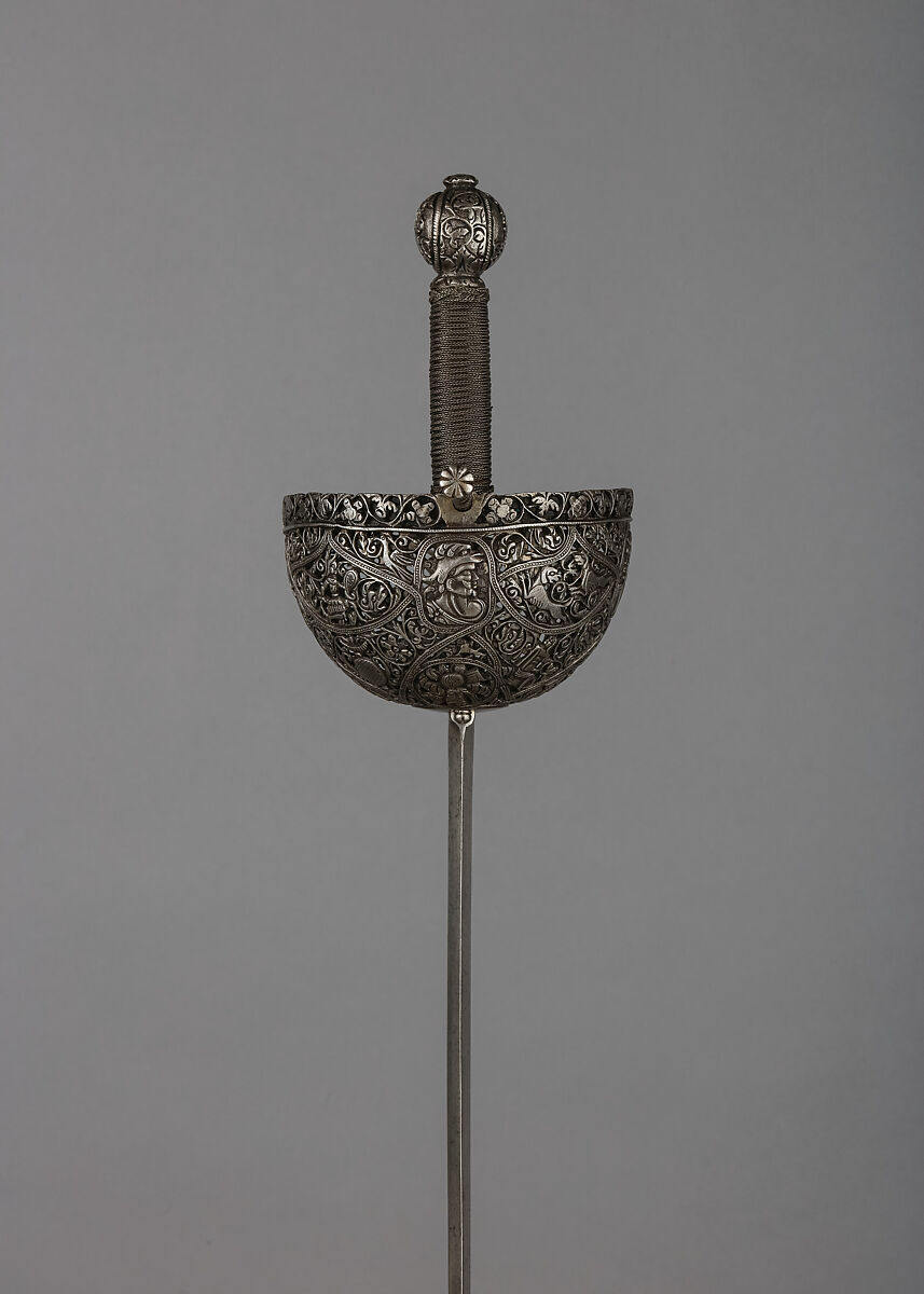 Cup-Hilted Rapier, Steel, Italian