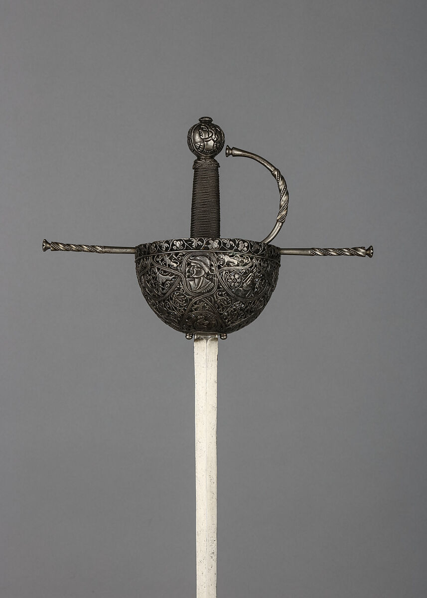 Cup-Hilted Rapier, Steel, Italian