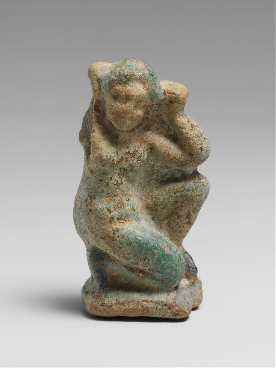 Faience statuette of Aphrodite, Faience, Egyptian, Ptolemaic 