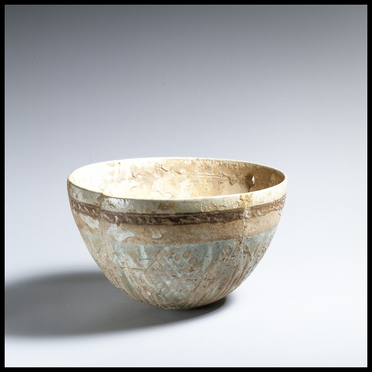 Faience bowl, faience, Greek, Ptolemaic 