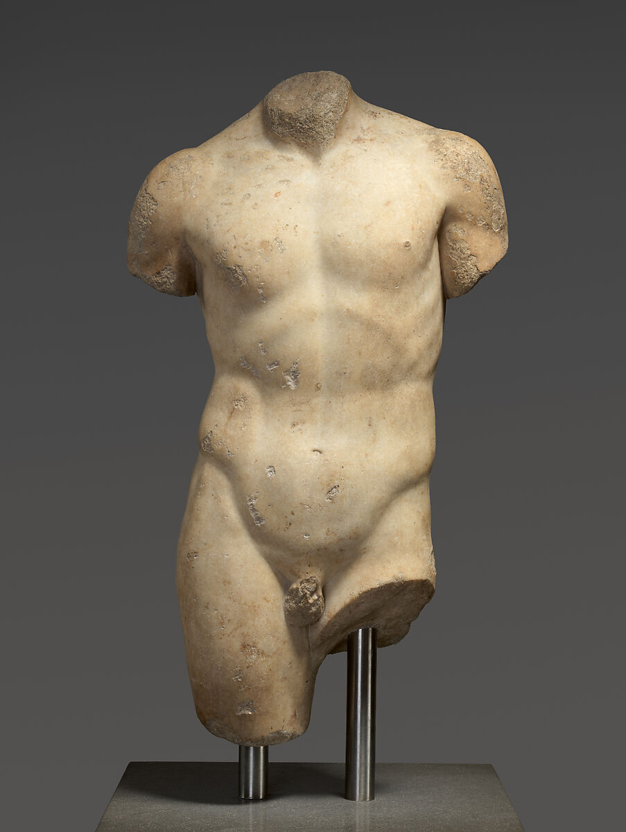 Marble torso of a youth, Marble, Roman