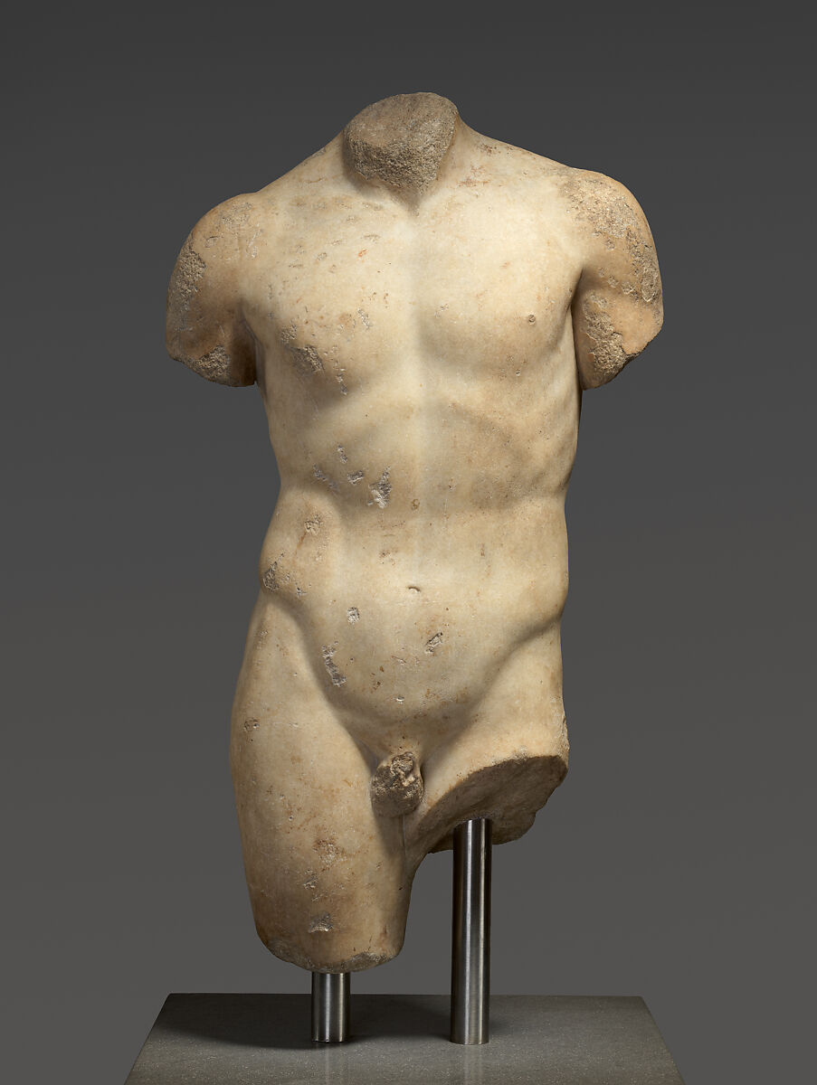 Marble torso of a youth, Marble, Roman 