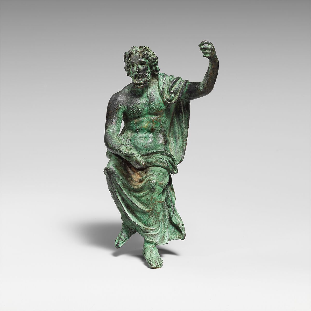 Bronze statuette of Jupiter Capitolinus, Bronze, Roman 