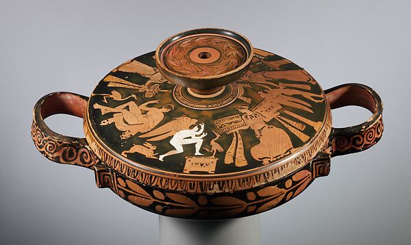 Terracotta lekanis (covered dish)