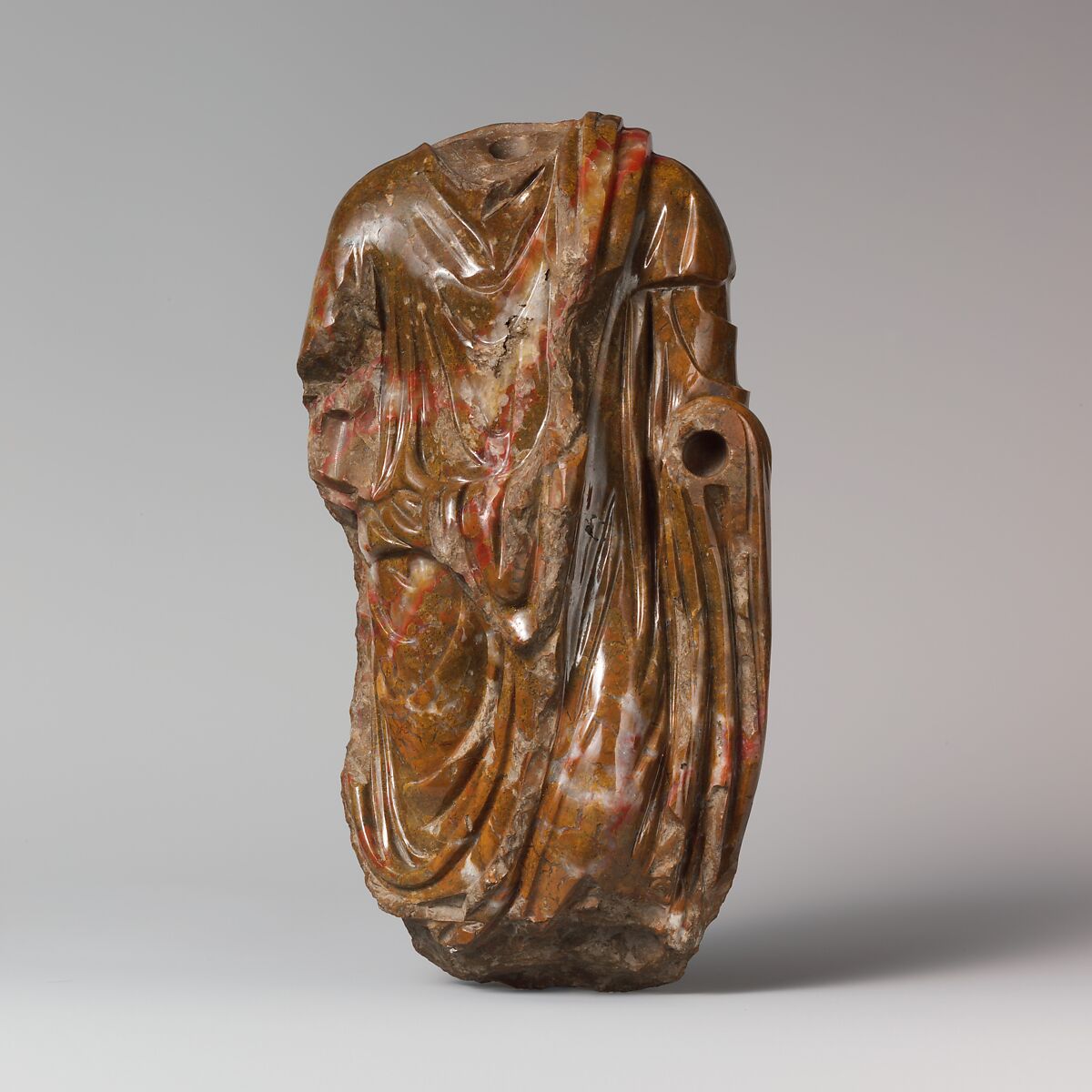 Jasper statuette of a man wearing a toga, Jasper, Roman 