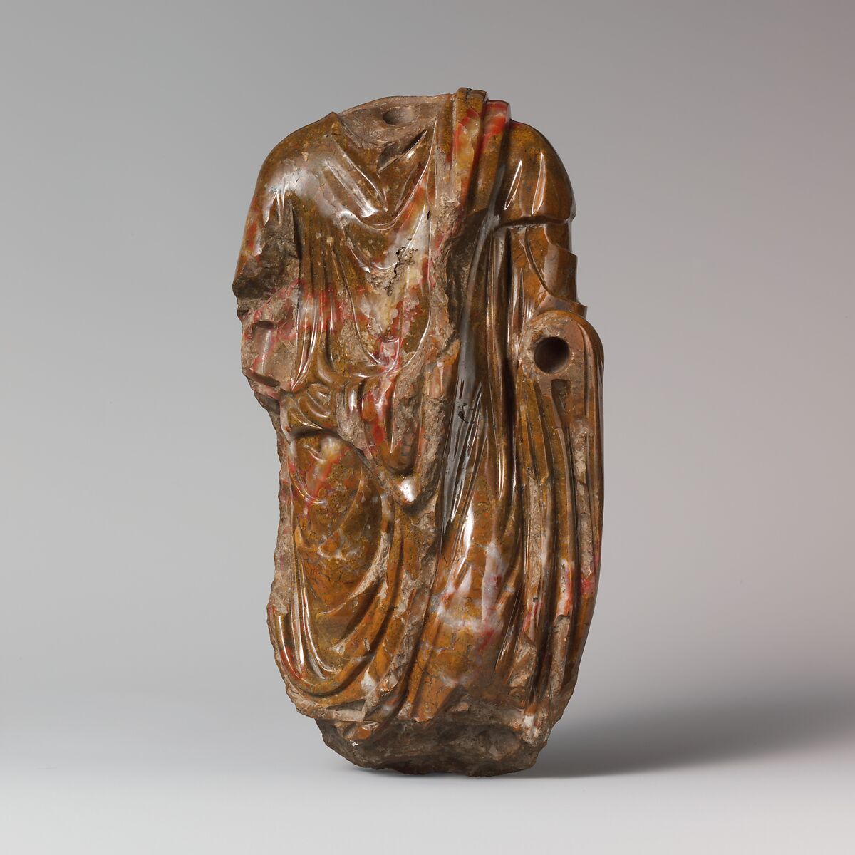 Jasper statuette of a man wearing a toga, Jasper, Roman