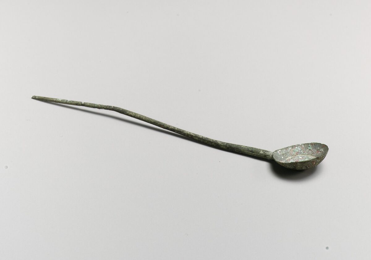 Bronze spoon, Bronze, Roman 