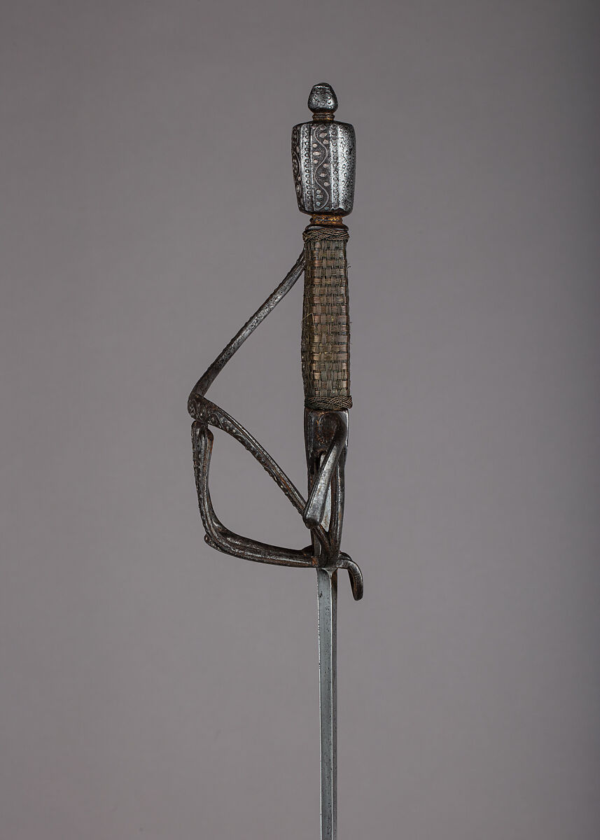 Rapier, Steel, silver, hilt, Italian, possibly Venice; blade, Spanish