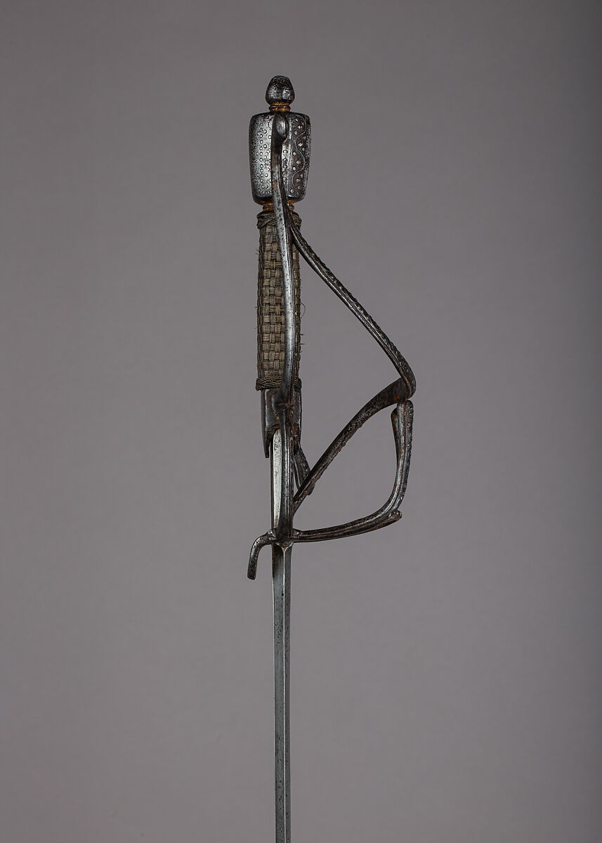 Rapier, Steel, silver, hilt, Italian, possibly Venice; blade, Spanish