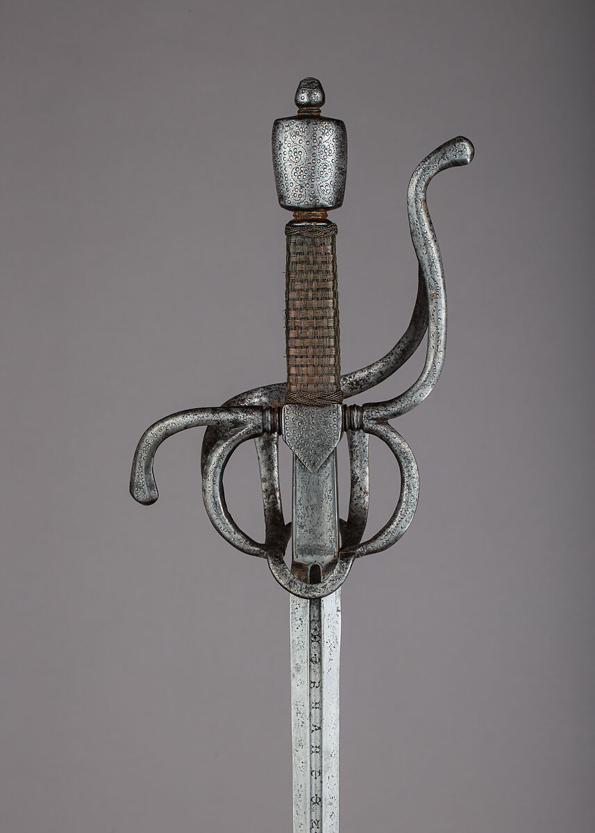 Rapier, Steel, silver, hilt, Italian, possibly Venice; blade, Spanish