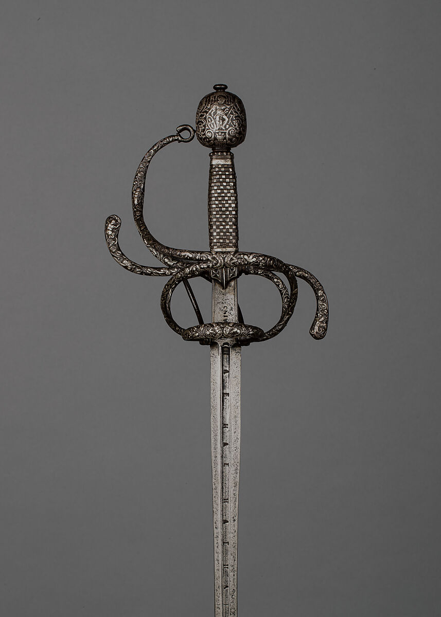 Rapier, Steel, silver, Italian 