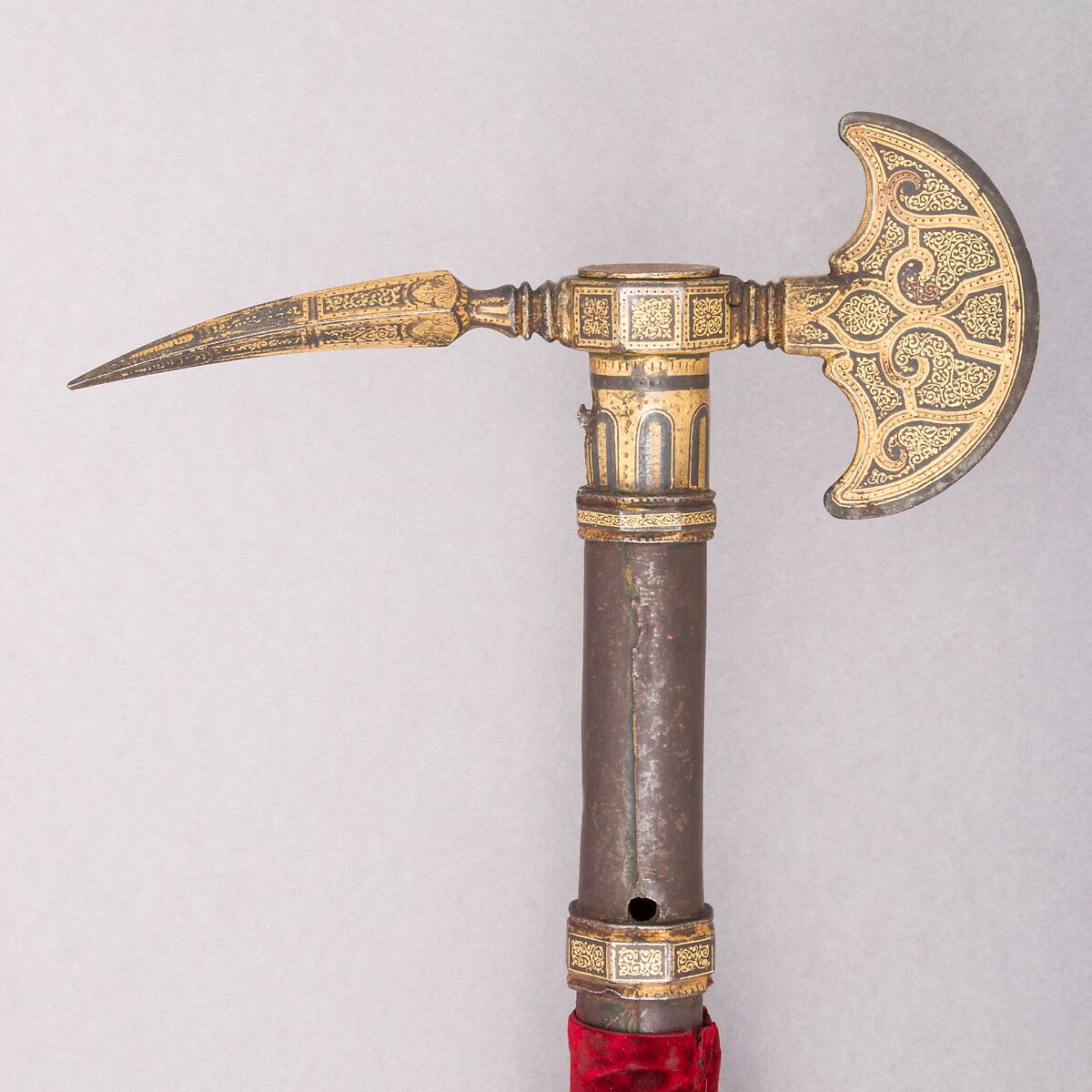 Staff Weapon, Steel, textile (velvet), gold, Italian