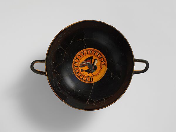 Terracotta kylix: lip-cup (drinking cup)