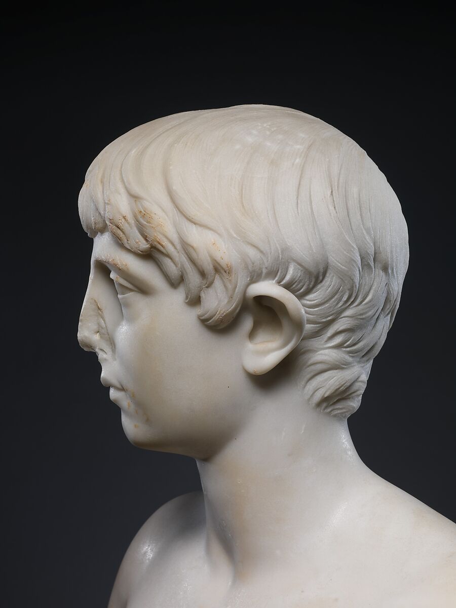 Marble bust of a youth, Marble, Roman