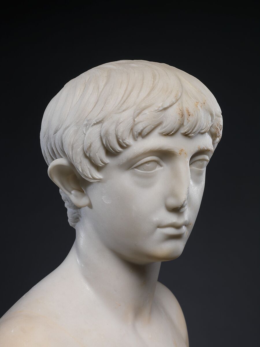 Marble bust of a youth, Marble, Roman