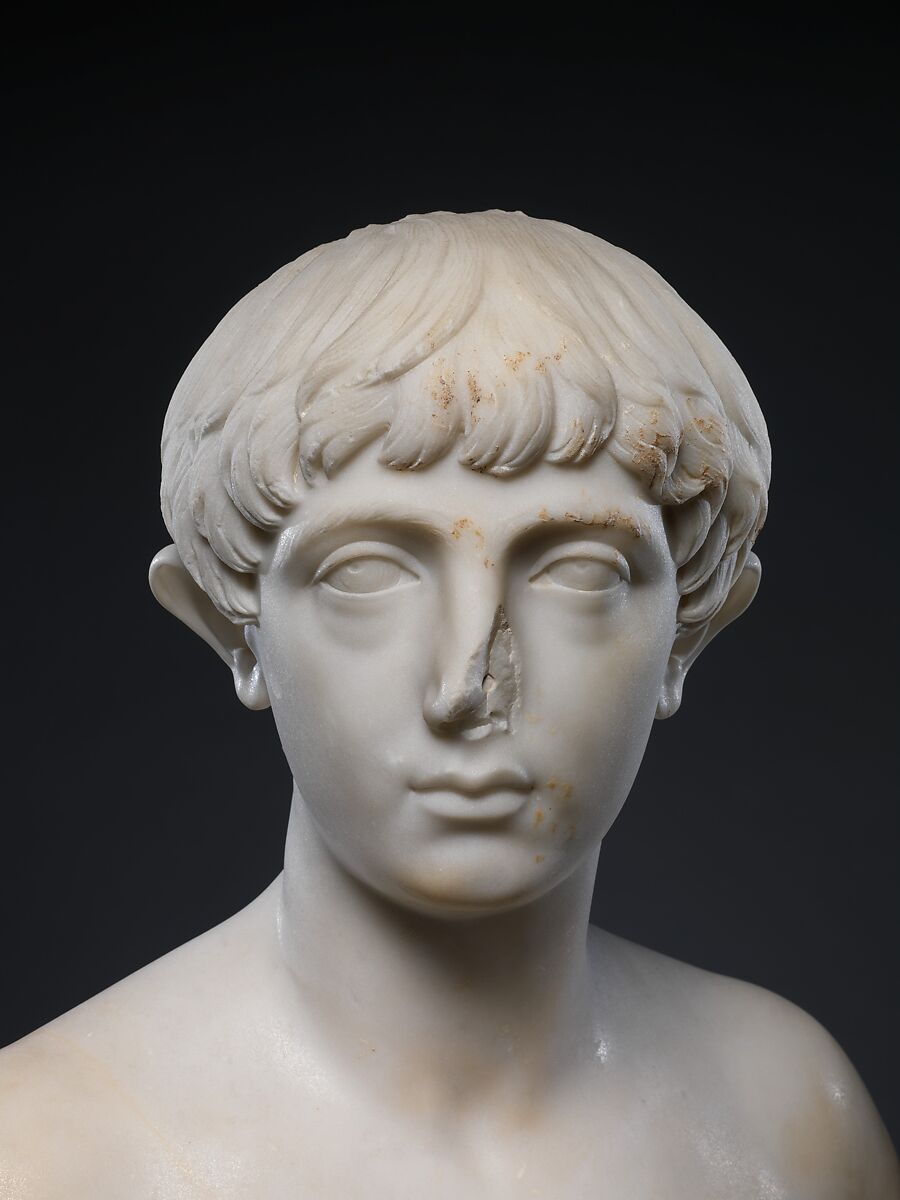 Marble bust of a youth, Marble, Roman