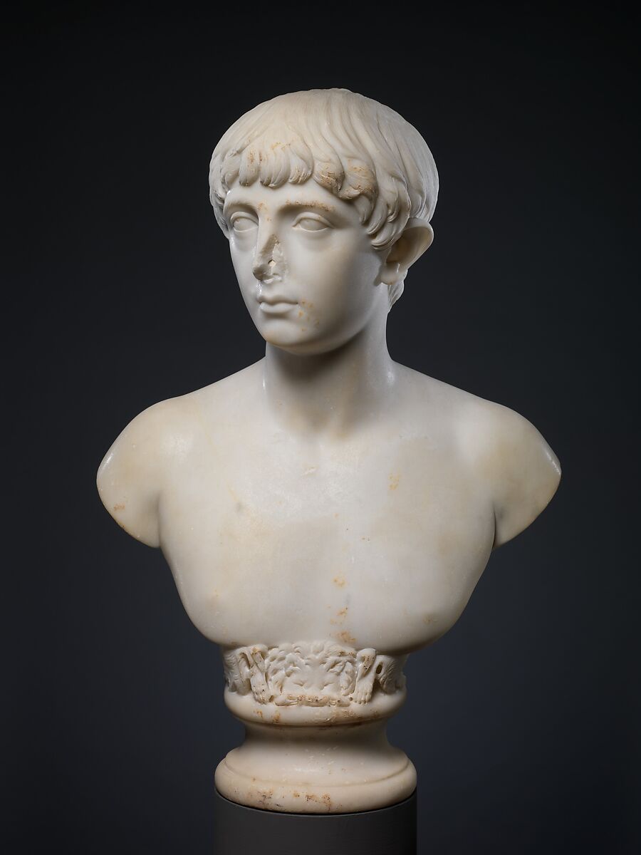 Marble bust of a youth, Marble, Roman 