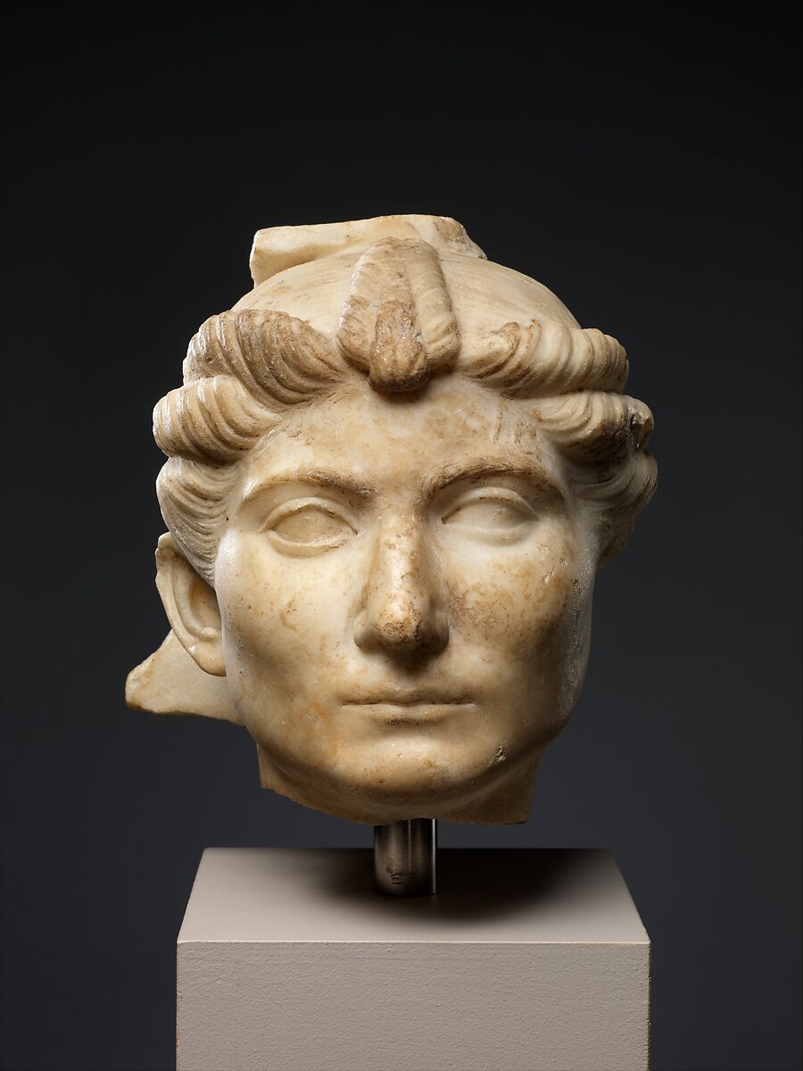 Two marble portrait heads from a relief | Roman | Early Imperial ...