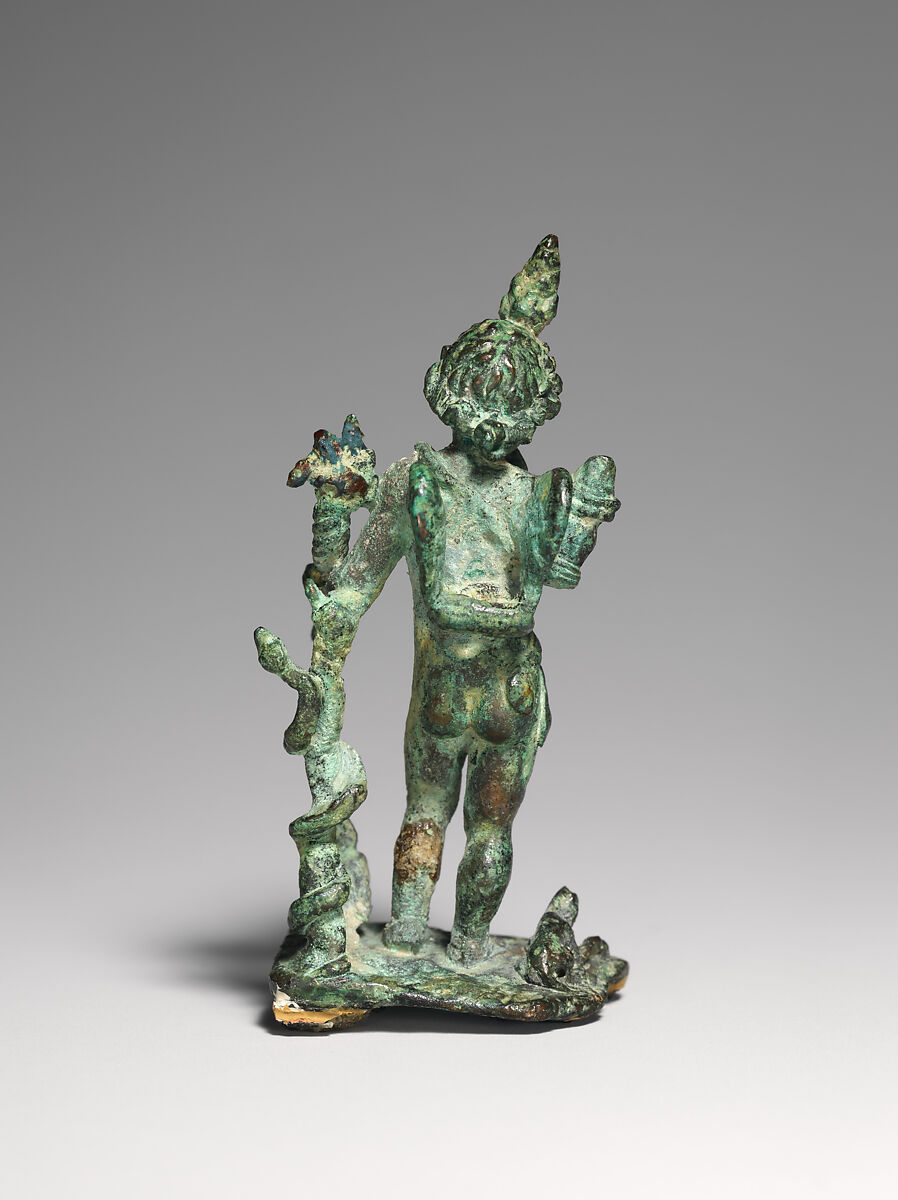 Bronze statuette of Harpokrates, Bronze, Roman
