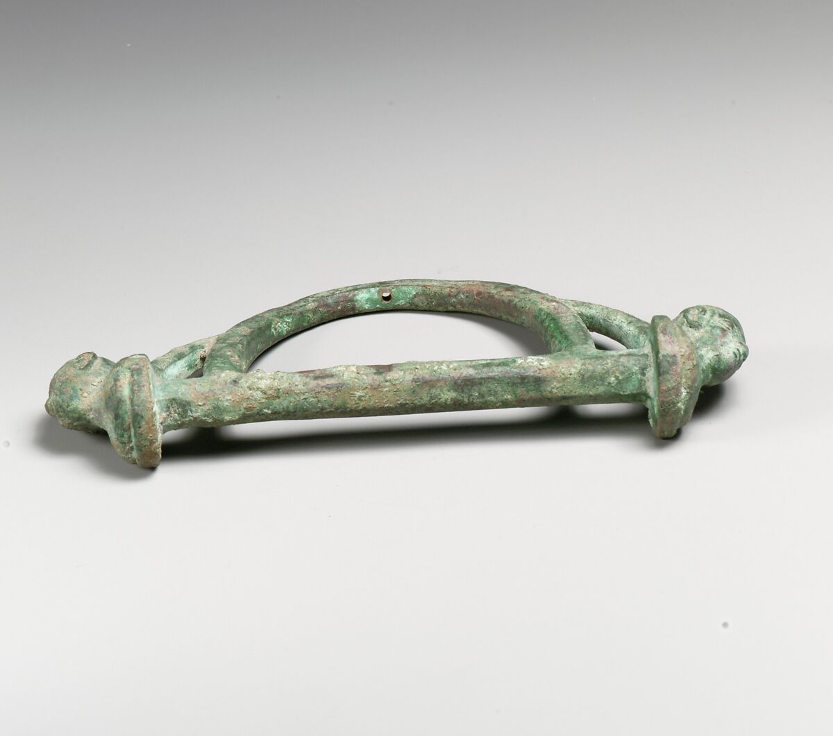 Bronze fitting, possible from a cart or chariot, Bronze, Roman 