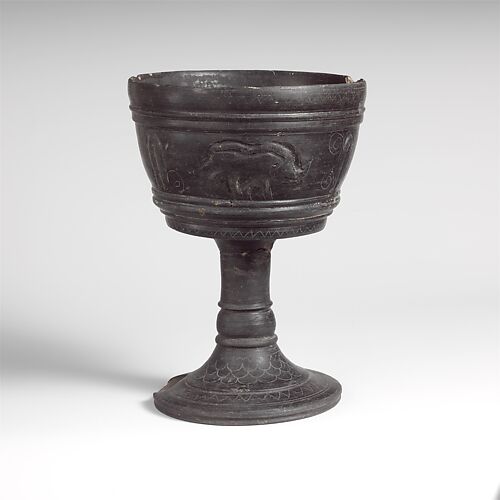 Terracotta footed cup