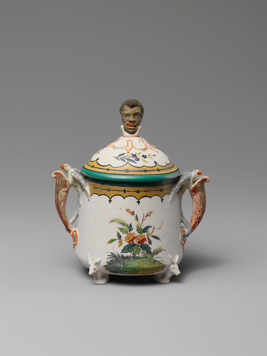 Sugar bowl, Designed by Karl L. H. Müller (1820–1887), Porcelain, American 