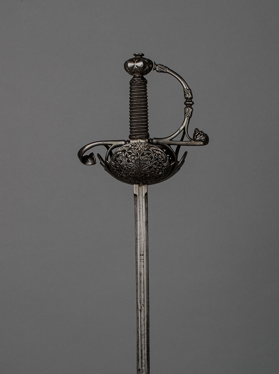Cup-Hilted Rapier, Steel, possibly Spanish