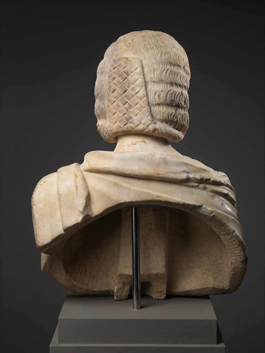 Marble bust of a woman, Marble, Roman