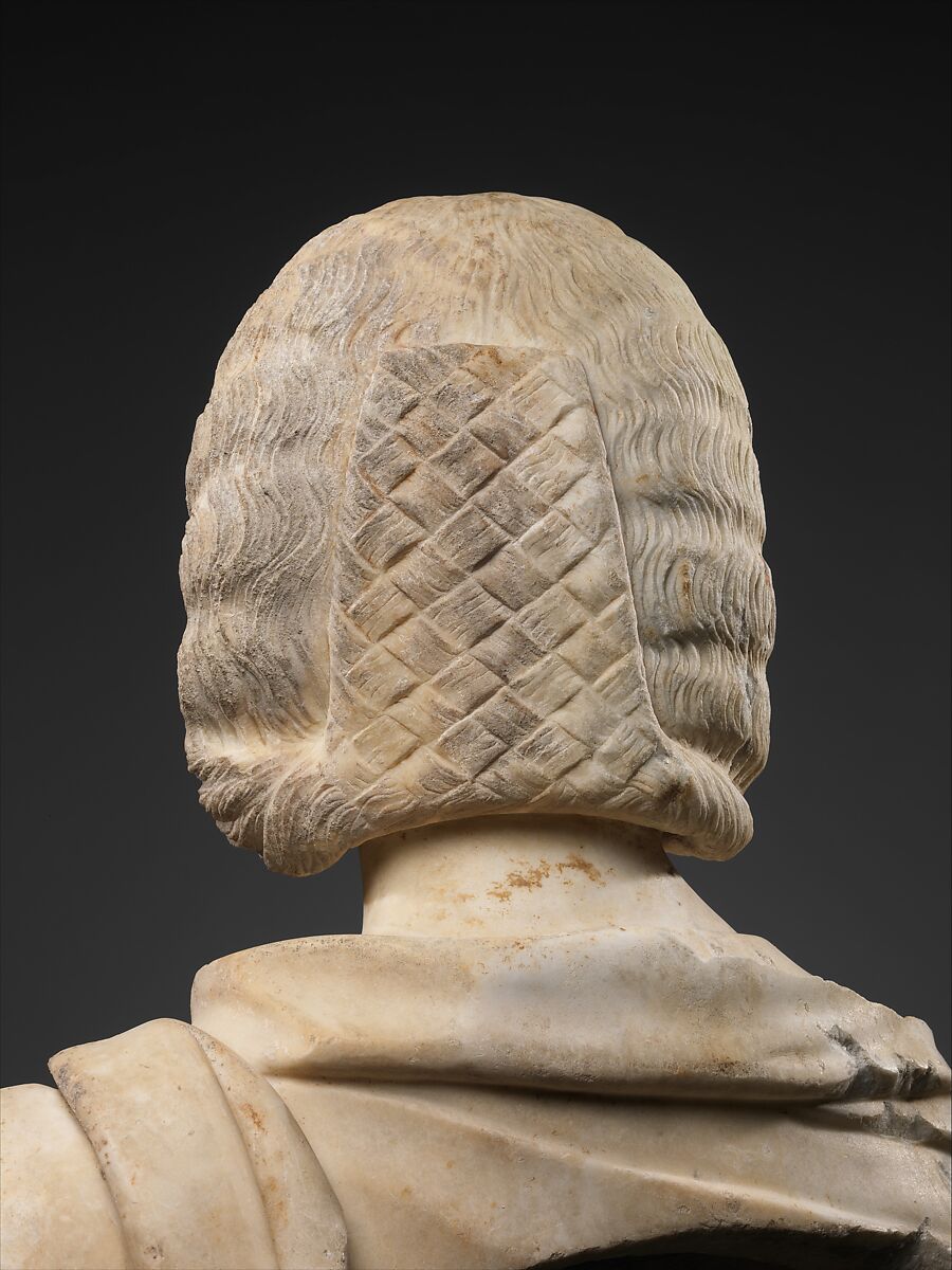 Marble bust of a woman, Marble, Roman