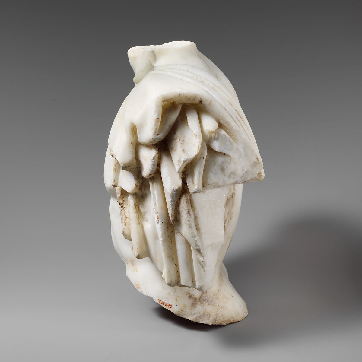 Upper part of a marble torso of a man, Marble, Island, Roman