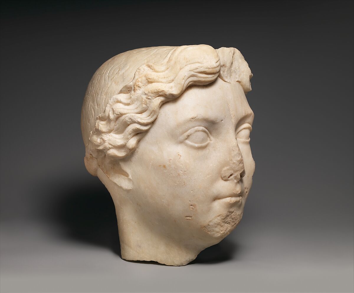 Marble portrait of Livia, Marble, Roman