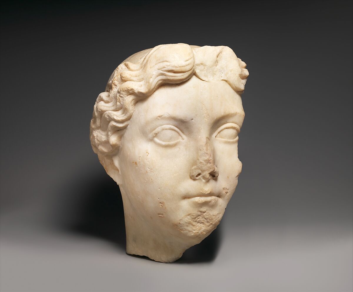 Marble portrait of Livia, Marble, Roman