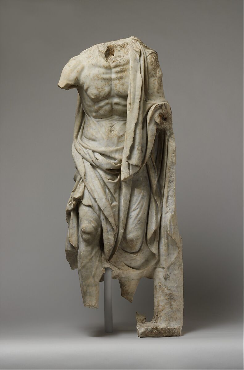Marble statue of an old fisherman, Marble, Roman 
