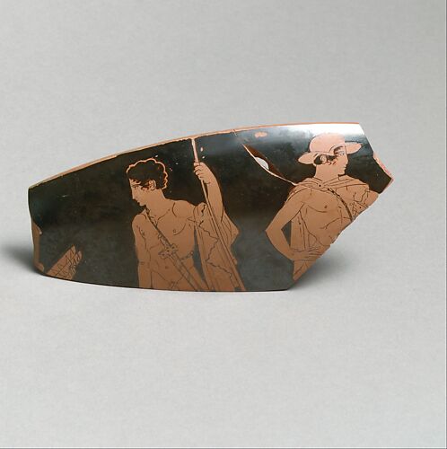Fragment of a terracotta kylix (drinking cup)