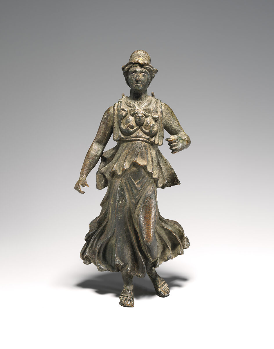 Bronze statuette of Minerva, Bronze, Roman 