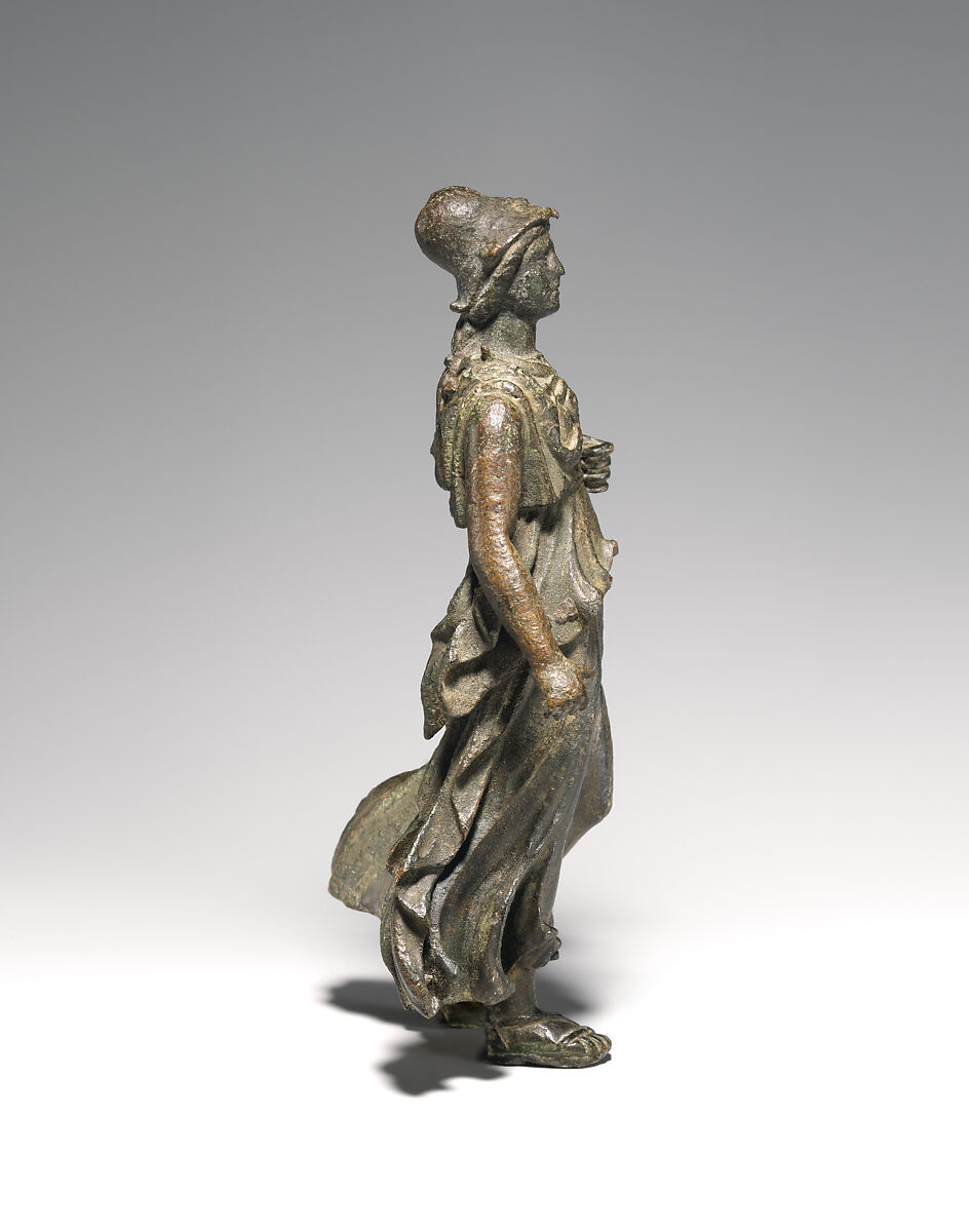 Bronze statuette of Minerva, Bronze, Roman